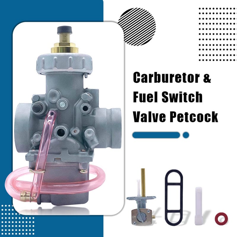 Aniro Moto Blaster 200 Carburetor & Fuel Switch Valve Petcock Fits for Yamaha Blaster 200 YFS 200 Carburetor Carb Carby 1988-2006 - Image 2